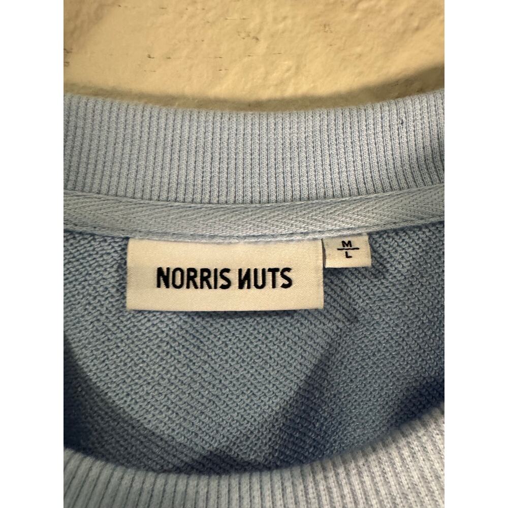 Norris Nuts Blue Cross-stitch Sweatshirt M / L - Picture 3 of 7